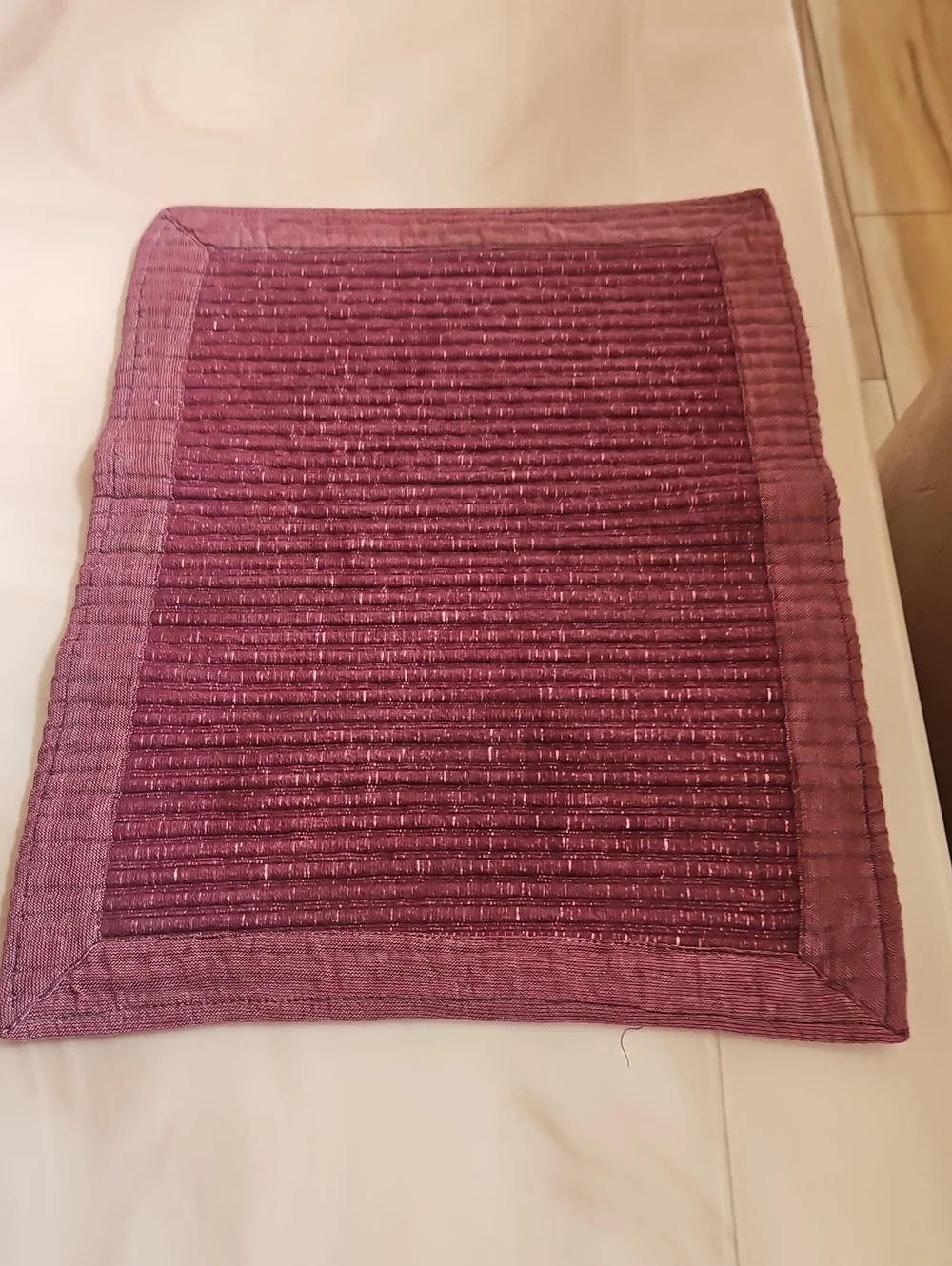 Set Of Placemats Wine Color Different On Each Side 5 Pieces